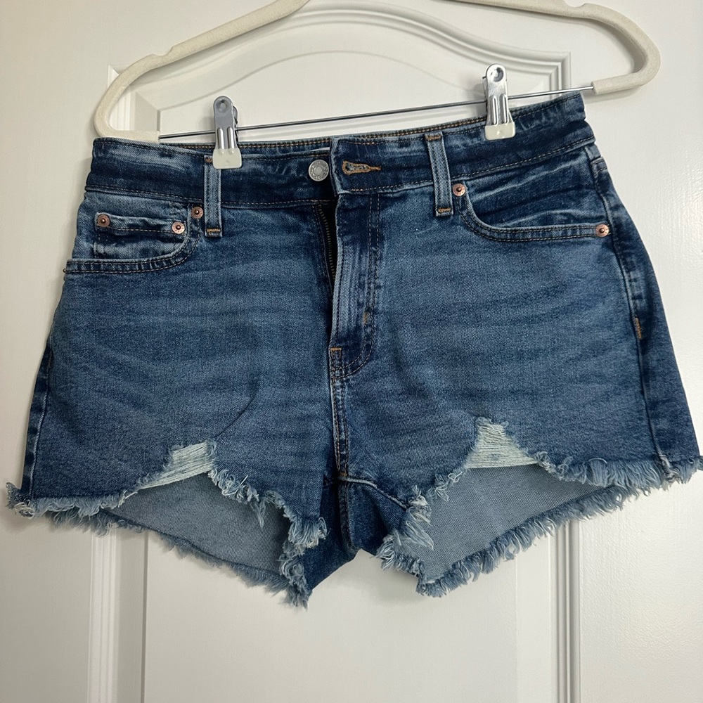 High rise jean shorts